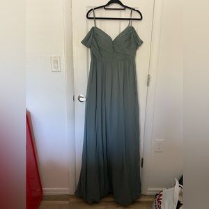 Revelry bridesmaid dress, size 6, eucalyptus